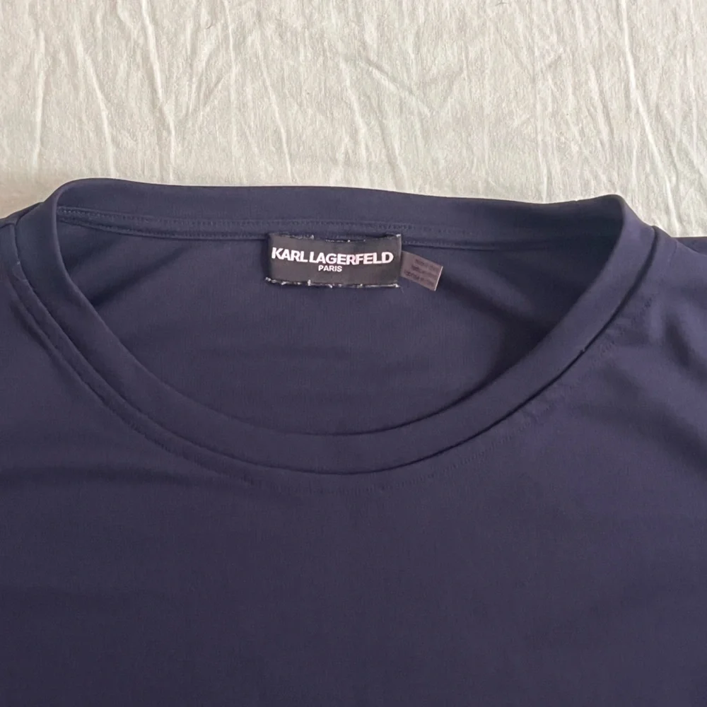 Karl Lagerfeld Navy top XL - Picture 3 of 5